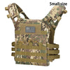 A camouflage training vest with a flag emblem and MOLLE webbing straps.