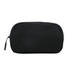 Black waist bag or fanny pack for women shown from the front.
