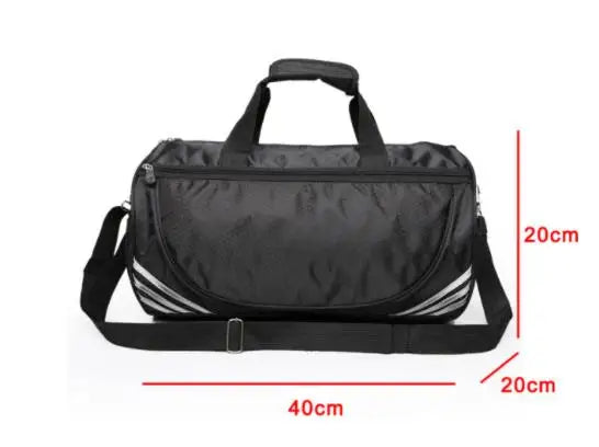 Black PU leather travel duffel bag with a handle and straps shown from the front.