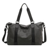 A black Versatile Oxford Cloth Travel Tote Bag with shoulder straps.