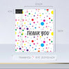 Sac d'envoi autocollant coloré à motif avec le texte MERCI