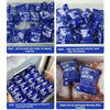 Instructions show how to use a reusable leakproof ice pack for food storage and freezing.