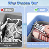 Comparison of a mesh organizer insert for tote bags showing features like grip, connectors, and space saving.