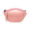 A pink anti-theft waist pack designed for travel and running.