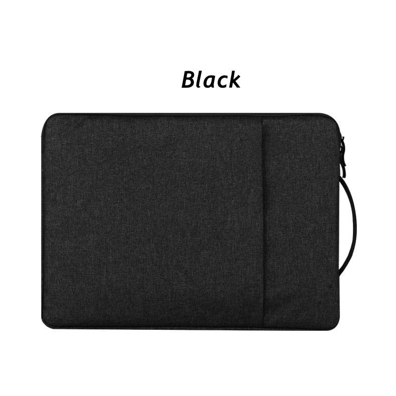 Black all-in-one laptop sleeve for Apple and PC