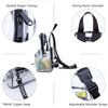Clear capacity backpack featuring a double zipper closing, strong nylon shoulder straps, and adjustable shoulder straps.