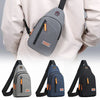A set of lightweight oxford cloth crossbody bags in gray and navy blue shown against a light background.