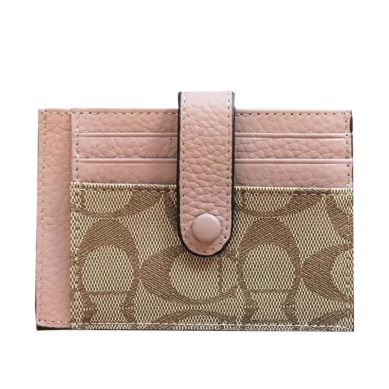 Slim PU Leather Card Holder Wallet for ID and Coins