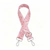 Pink marbled nylon adjustable shoulder strap for bags and purses
