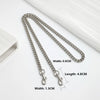 Silver metal chain strap with 0.9cm width and 4.8cm length for bags