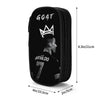 Black zippered pencil case featuring a graphic of a crown and the name RONALDO