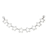 Silver multi-layer chain strap with small star pendants for bags