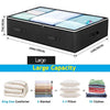 Large under bed storage organizer with compartments for comforters blankets pillows and clothes