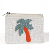 Boho Beaded Coin Purse with Coconut Tree Design