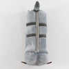 A gray, plush storage pouch shaped like an anime cat with a zipper and small ears.