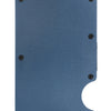 Cartera minimalista de aluminio azul oscuro con bloqueo RFID.