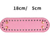 Pinkes, langlebiges PU-Taschen-Boden mit Nieten, Maße 18 cm x 5 cm