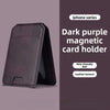 Support magnétique pour iPhone de série en cuir violet foncé