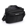 Black professional waterproof men's business briefcase with multiple compartments