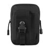 Black tactical MOLLE waist pouch with a dedicated phone pocket.