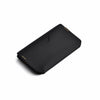 A black magnetic foldable ID card holder and coin purse shown from above.