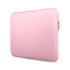 A pink multi-size laptop sleeve with a zipper closure.