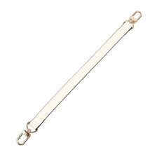 A beige genuine leather replacement shoulder strap with gold-toned hardware.