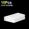 Ten self-sealing bubble mailer bags with protective cushioning, measuring 14.5 by 10.5 cm.