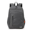 A gray fashion commuter daypack for women with padded straps and multiple compartments.