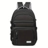 Black versatile travel backpack with gray accents shown from the back