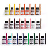 Collection d'huiles de peinture au cuir professionnel de différentes tailles et couleurs.