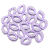 A collection of purple acrylic link chain connectors studded with clear rhinestones.