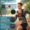 A man wearing a tactical chest bag while jogging, highlighting the waterproof and breathable fabric features.