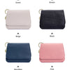 A collection of genuine leather wallets in various colors including green, brown, beige, black, navy blue, pink, red, and yel