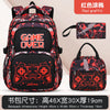 Red graffiti themed backpack and lunch bag set for kids