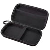 Black durable waterproof cable organizer pouch with a hinged lid and internal compartments