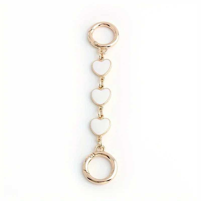 Gold moon-shaped bag chain strap with an alloy clasp.