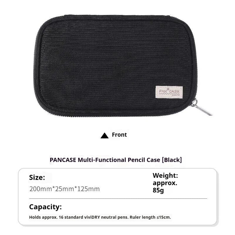 Black Pancase multi-functional pencil case with a fold-out tray