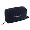 Sac de toilette de voyage noir et imperméable avec l'inscription 'Travel Season'