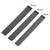 Three stainless steel expansion watch bands shown with sizes 22mm, 20mm, and 18mm.
