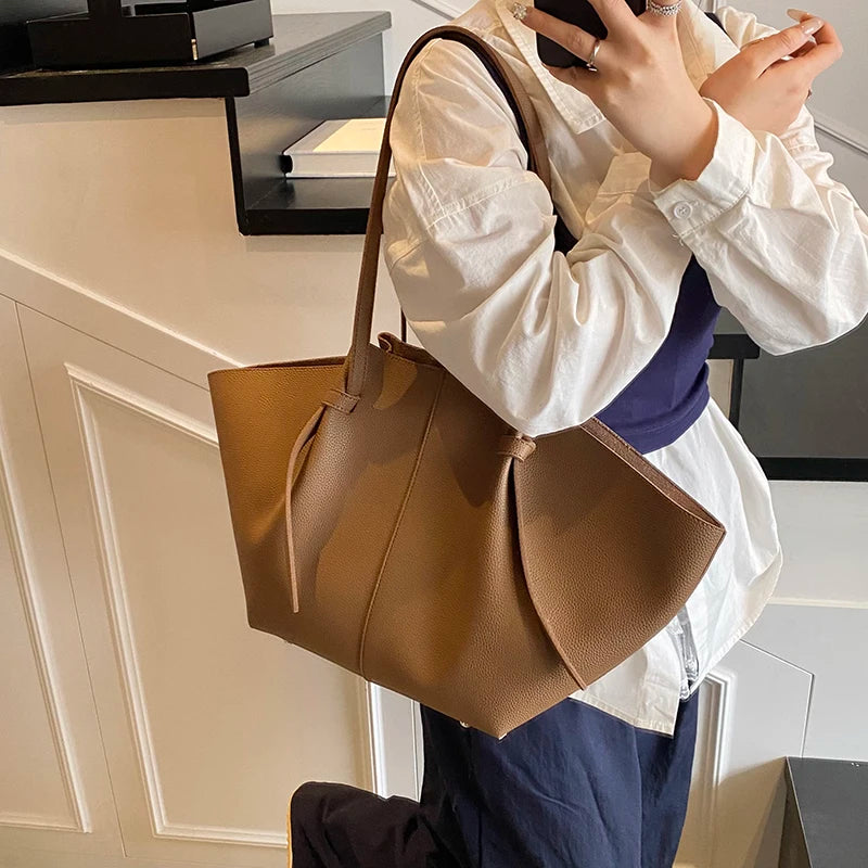 Luxury PU Leather Shoulder Tote Bag
