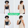 A collage showing various fashion styles featuring a black multi-pocket waist bag worn with different tops and pants.