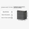 A dark gray foldable non-woven storage bag suitable for storing autumn and winter clothing.