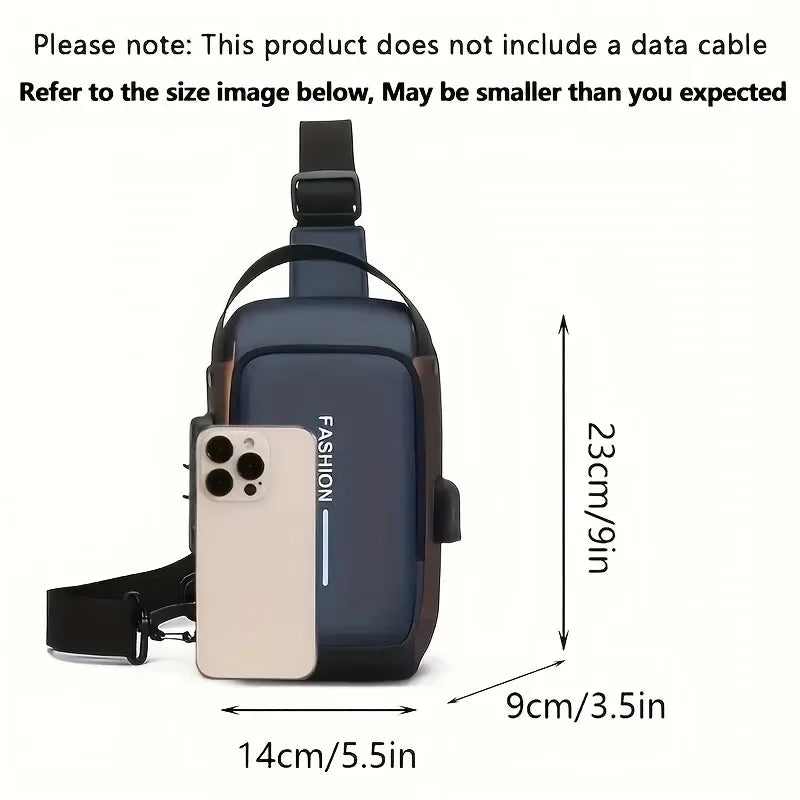 Durable Men's Oxford Sling Bag for Commuting