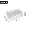 A clear plastic storage pouch labeled White S, measuring 5cm x 1.97in by 20cm x 7.87in.