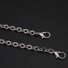 Silver adjustable metal chain strap for a crossbody bag