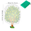 Green plant protection cover with a tree design and a green zippered pouch.