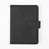 Schwarzes Premium-PU-Leder-Reisepass-Wallet mit gesticktem Klappverschluss.
