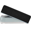 A black protective cover for a Cricut Maker machine, shown open and laid next to the device.