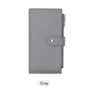 A gray RFID Bifold Wallet for women shown in a vertical orientation.